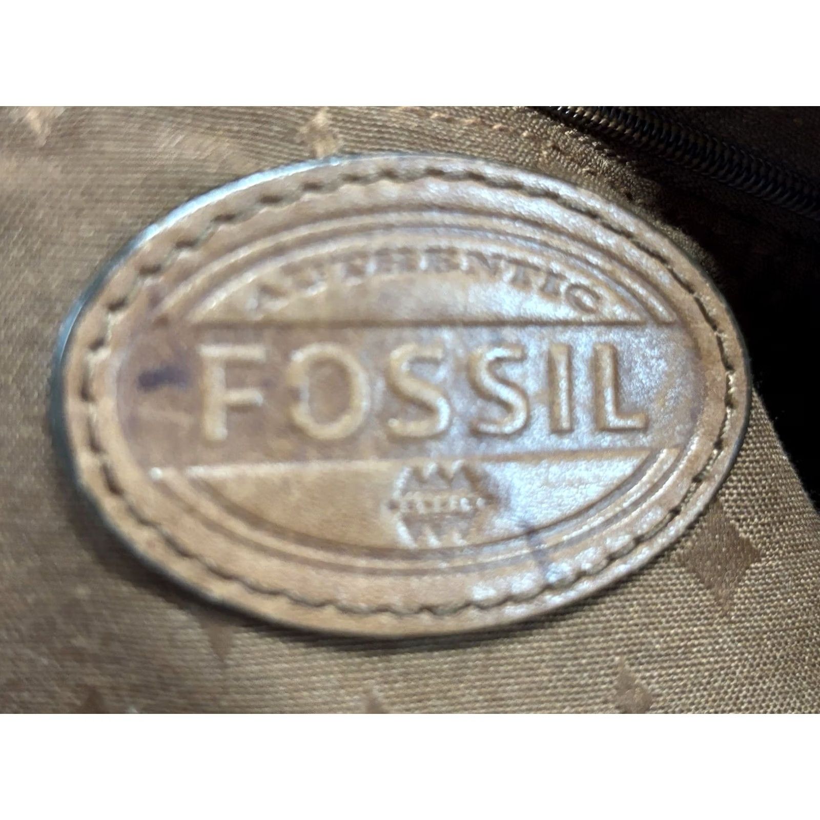 Fossil Fossil Explorer Leather Hobo Shoulder Crossbody Satchel Bag Purse Tan Camel Size ONE SIZE - 7 Thumbnail