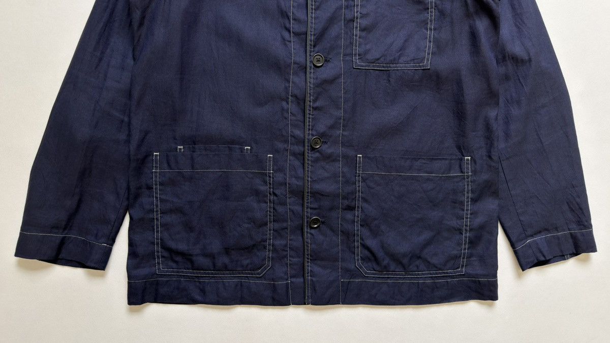Dries Van Noten Dark Blue Contrast Stitch Utility Jacket Size US L / EU 52-54 / 3 - 6 Thumbnail