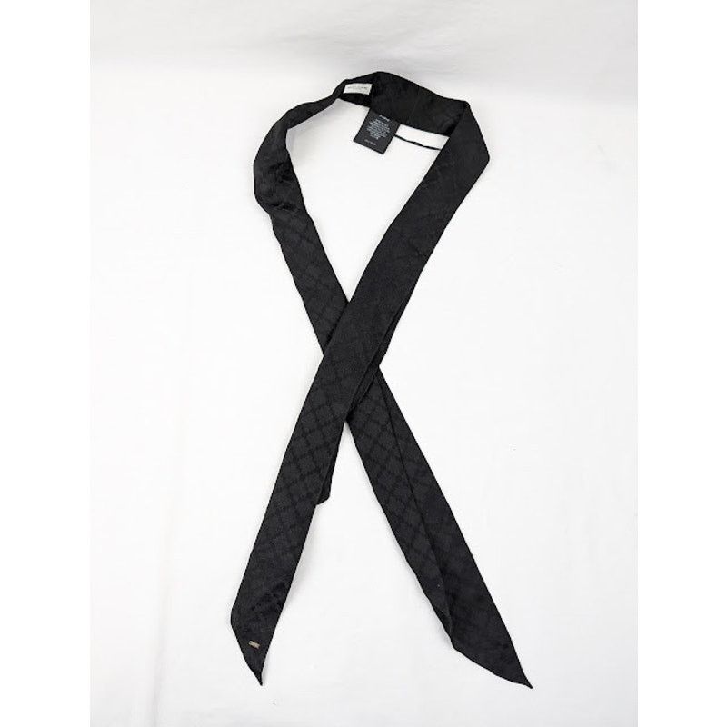 Saint Laurent Paris o1rshd1 Size: OS / Diamond lavallière Scarf in Silk Jacquard Size ONE SIZE - 1 Thumbnail