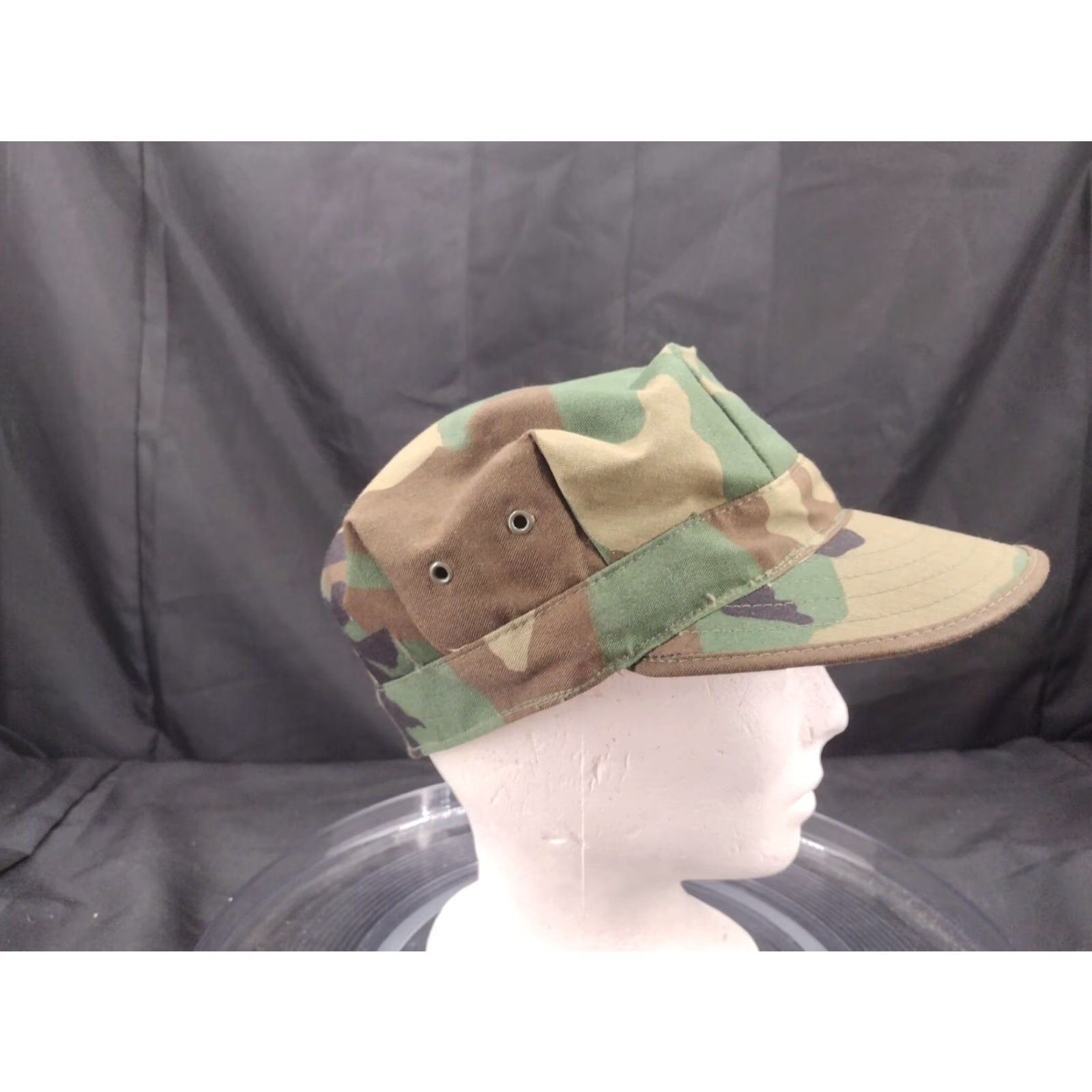 Vintage US Army Military Cap Utility Medium Woodland Shirt Men M Cotton Blend Army Cap Green US Army USA Size ONE SIZE - 4 Thumbnail