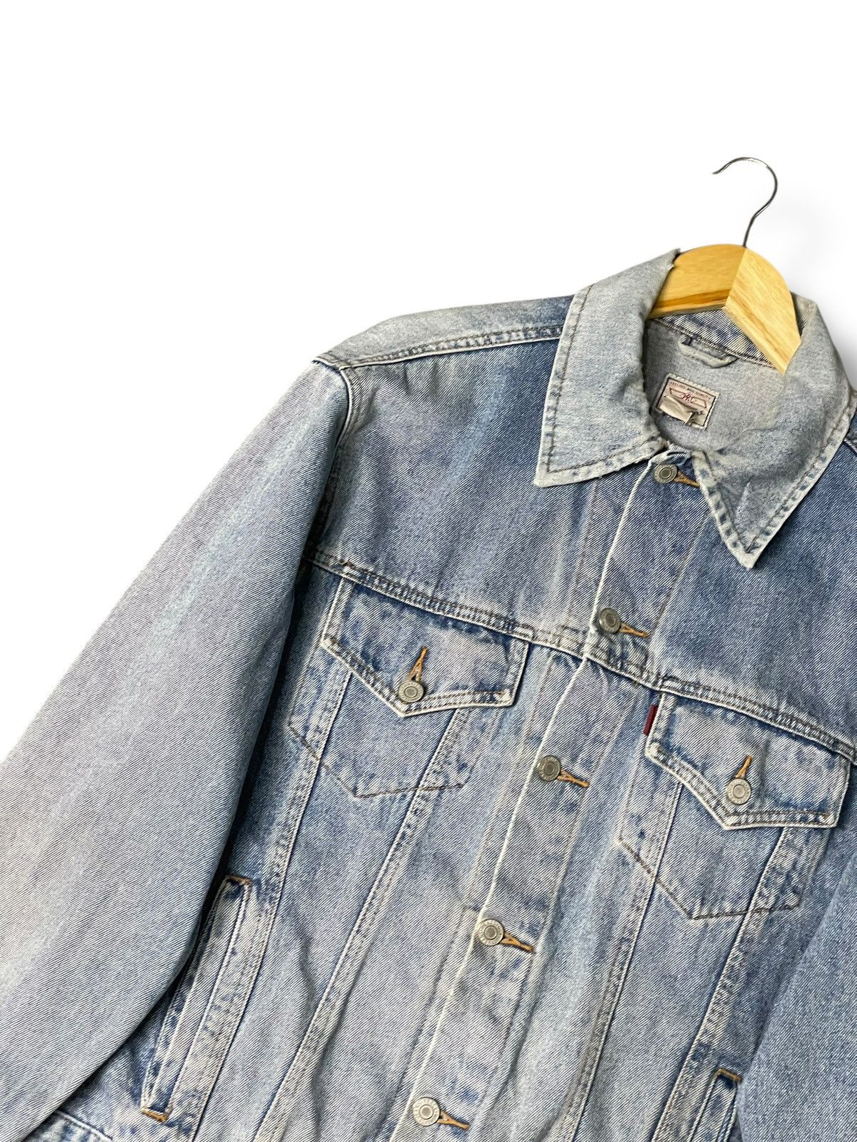 Japanese Brand × Vintage Pract Style Brand Denim Crop Jacket (115) Size US L / EU 52-54 / 3 - 2 Thumbnail