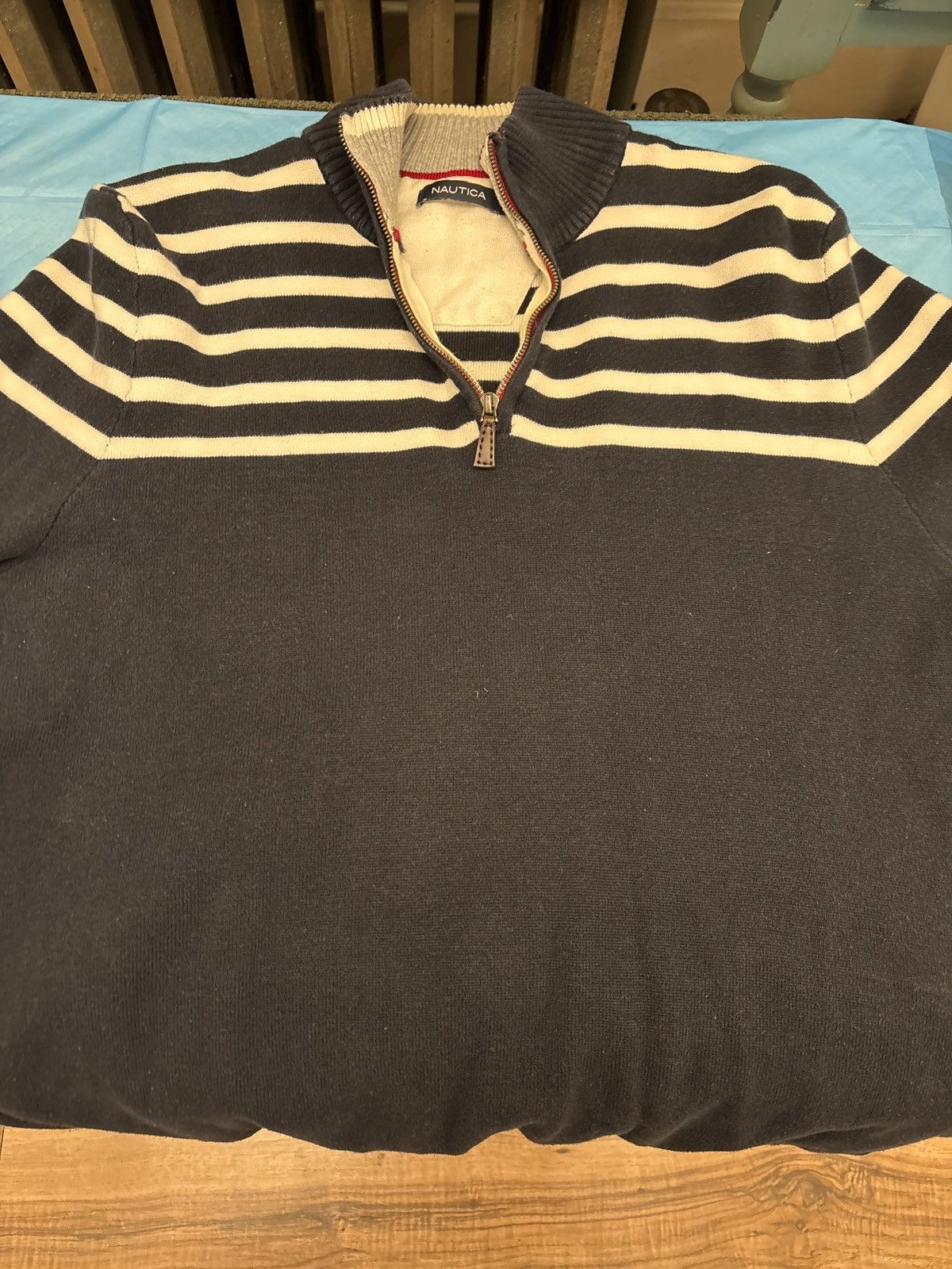 Nautica Nautica Pullover Quarter Zip Sweater Size US L / EU 52-54 / 3 - 4 Thumbnail