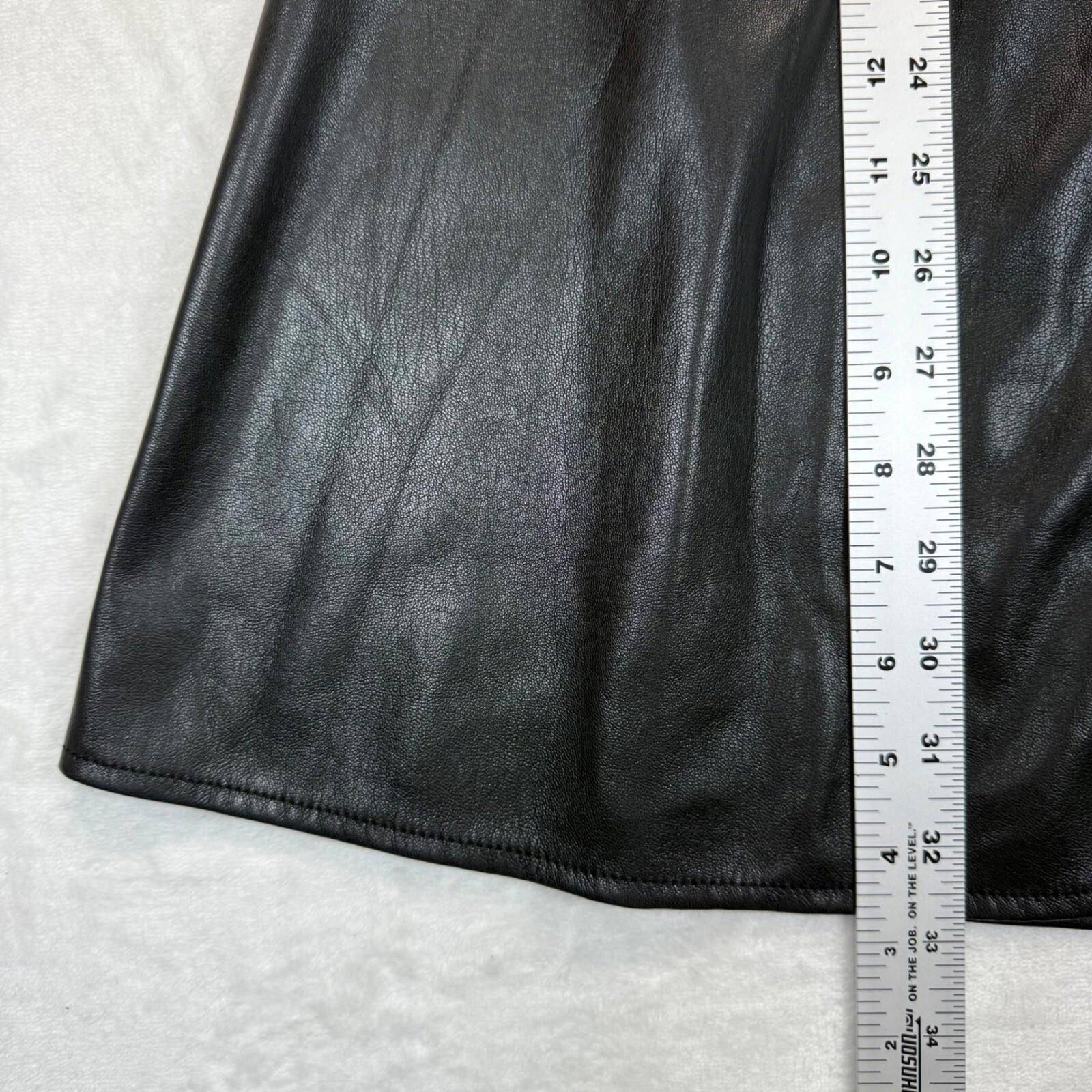 Zara Faux Leather Shirt Dress Puff Sleeve Button Front XS -  wpequipmentugltd.com