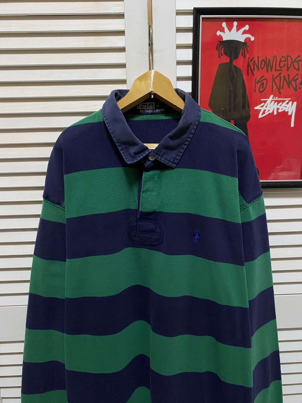 Polo Ralph Lauren Vintage Polo Ralph Lauren Rugby Long Sleeve Striped Pony OG Size US XL / EU 56 / 4 - 2 Thumbnail