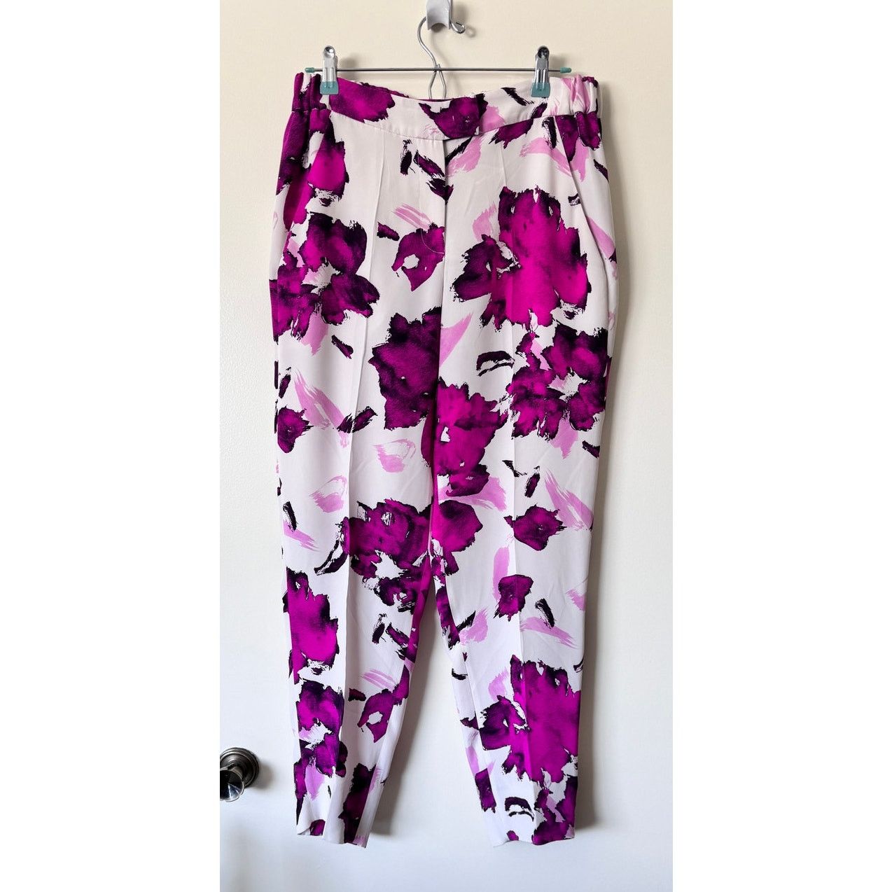 Oscar De La Renta Oscar De La Renta Floral 100% Silk Pants Size 8 Size 30" / US 8 / IT 44 - 1 Thumbnail