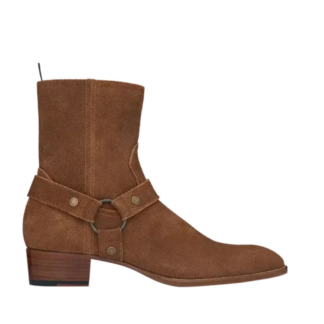 Saint Laurent Paris o1b1hav110125 443190 Wyatt Harness Boots in Brown Size US 15 / EU 48 - 1 Preview