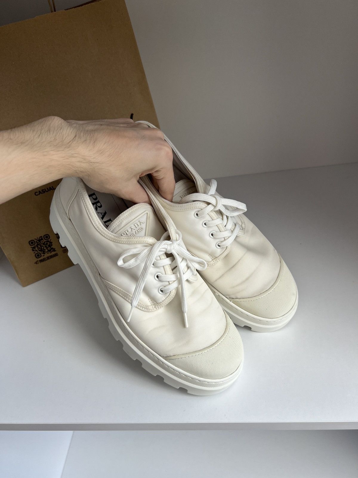 Designer × Prada × Vintage Vintage Prada Plain Logo Luxury Shoes Size US 9 / EU 42 - 17 Thumbnail