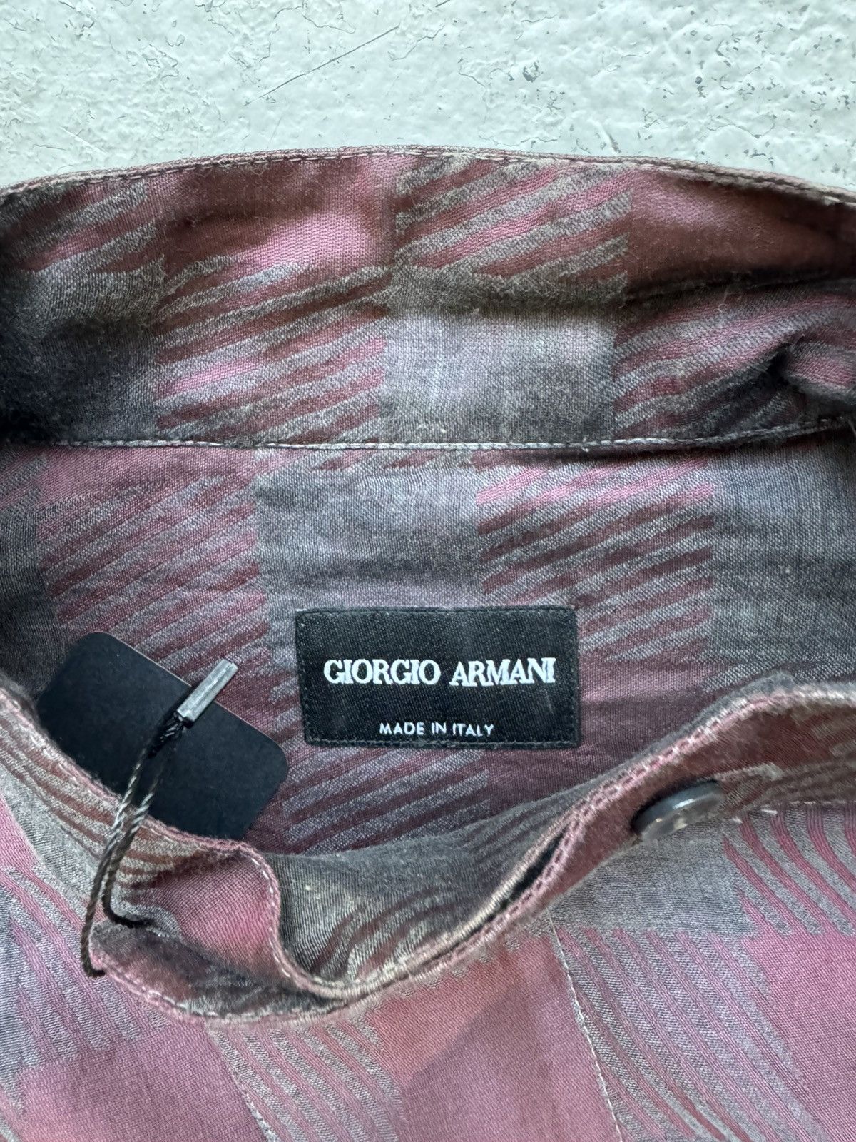 Giorgio Armani Giorgio Armani Red Plaid Shirt Size US M / EU 48-50 / 2 - 3 Thumbnail