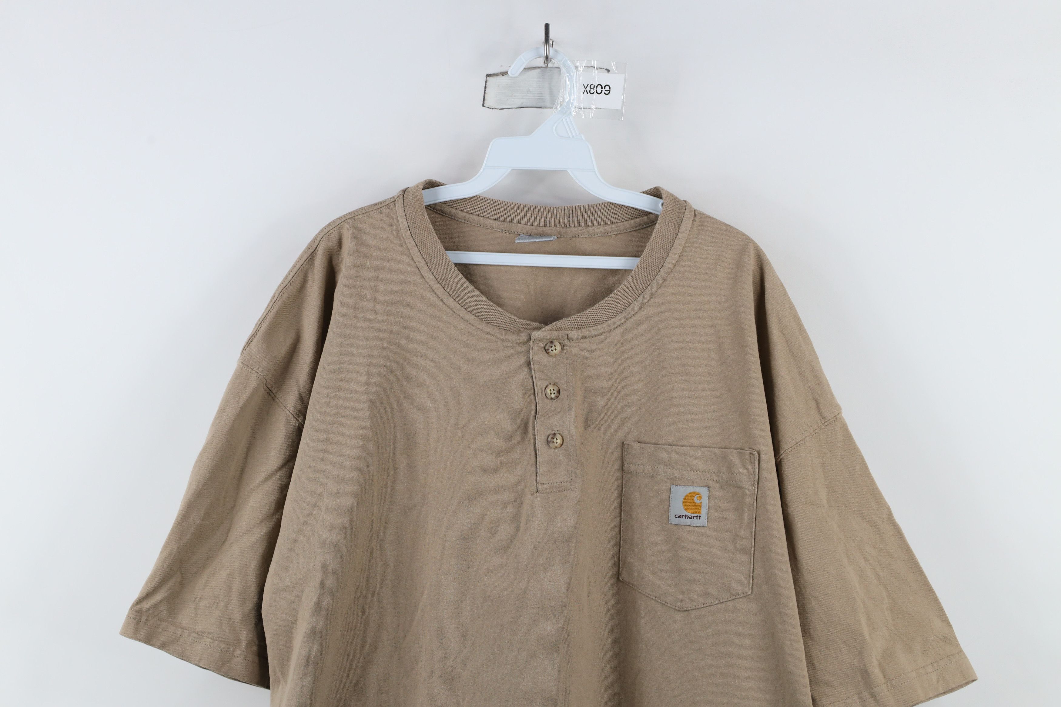 Carhartt × Vintage Vintage Y2K Carhartt Spell Heavyweight Pocket Henley T-Shirt Size US XXL / EU 58 / 5 - 2 Thumbnail