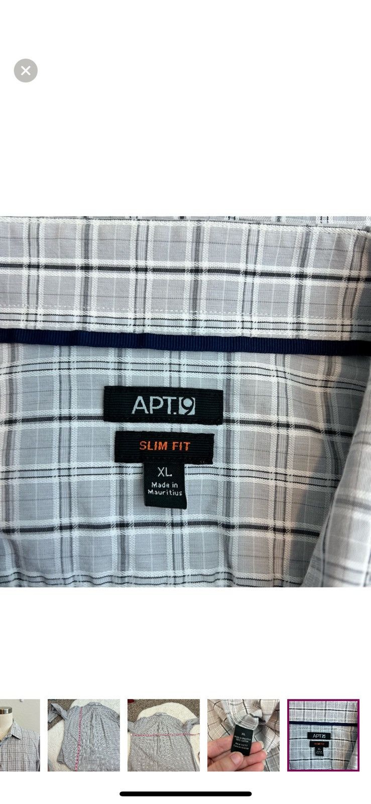 Apt. 9 Apt. 9 XL slim fit plaid button down shirt Size US XL / EU 56 / 4 - 5 Thumbnail