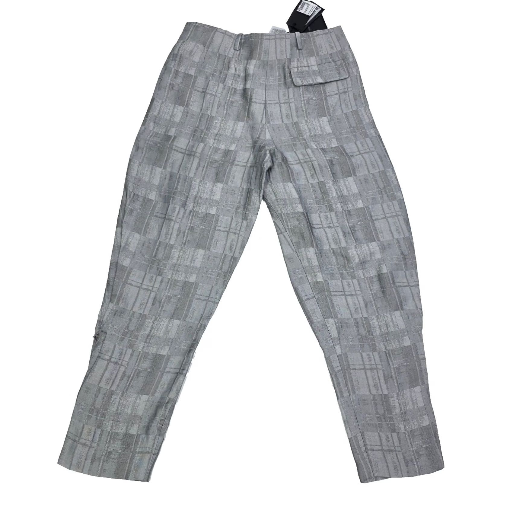 Giorgio Armani Giorgio Armani Check Motif Concealed Trousers Grey Wide Pleats Pants 42 Bnwt Mens Regular Size US 42 / EU 58 - 3 Thumbnail