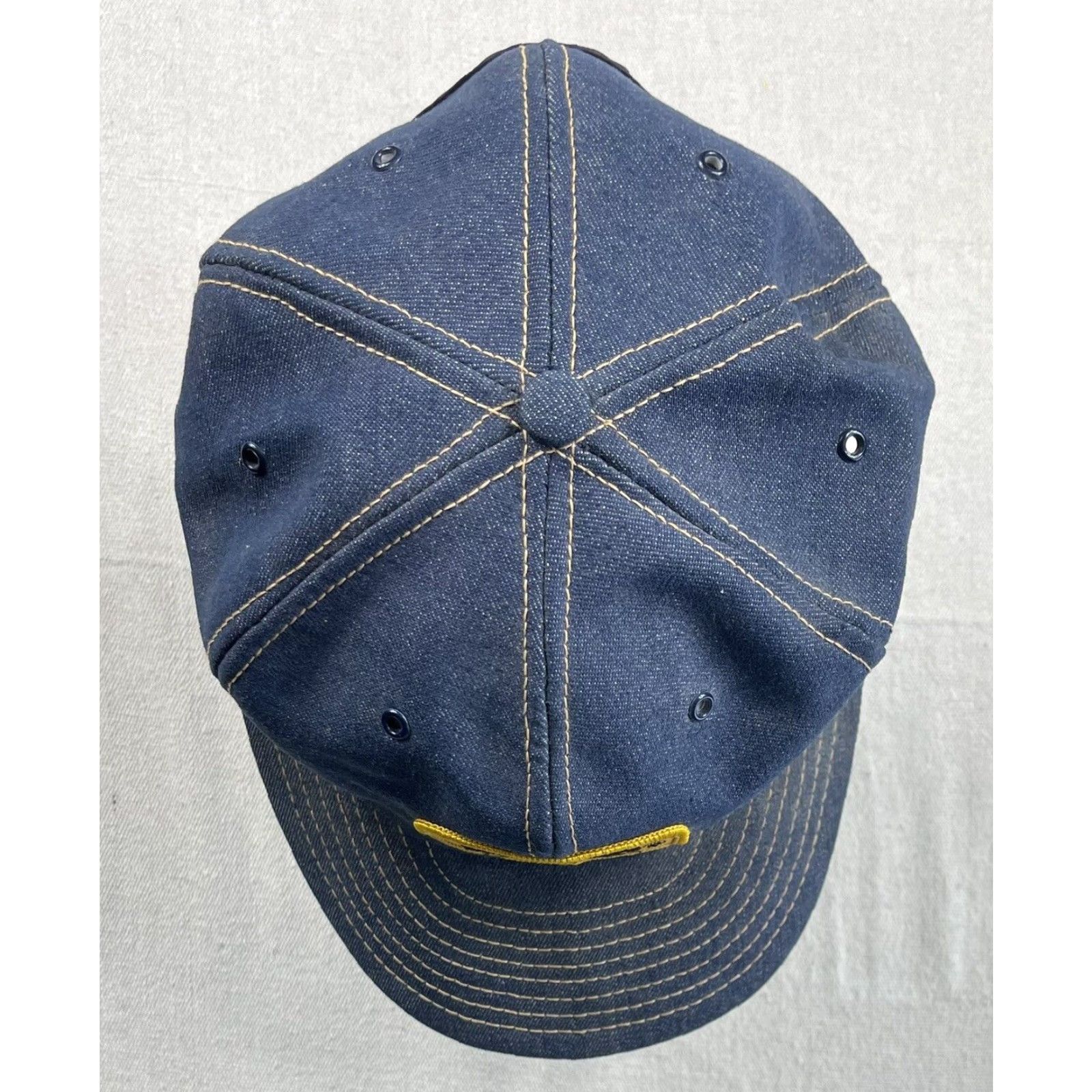 Vintage VINTAGE CAT Denim Trucker Hat Men Adjustable Blue 80s CAT Equipment Snapback Cap United States USA MFG Size ONE SIZE - 6 Thumbnail
