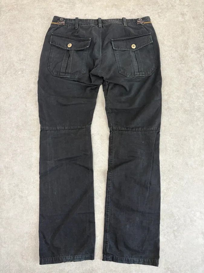 Emporio Armani Armani Black Corduroy Cargo Pants Size US 33 - 6 Thumbnail