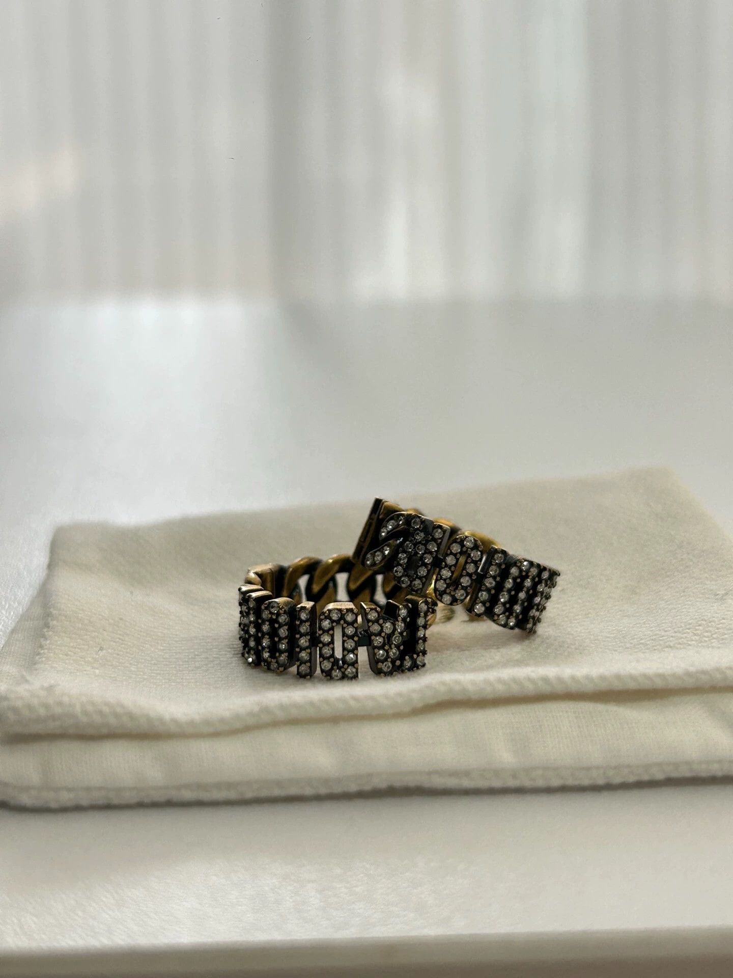 Dior DIOR Vintage Copper Letter Hoop Earrings Size ONE SIZE - 3 Thumbnail