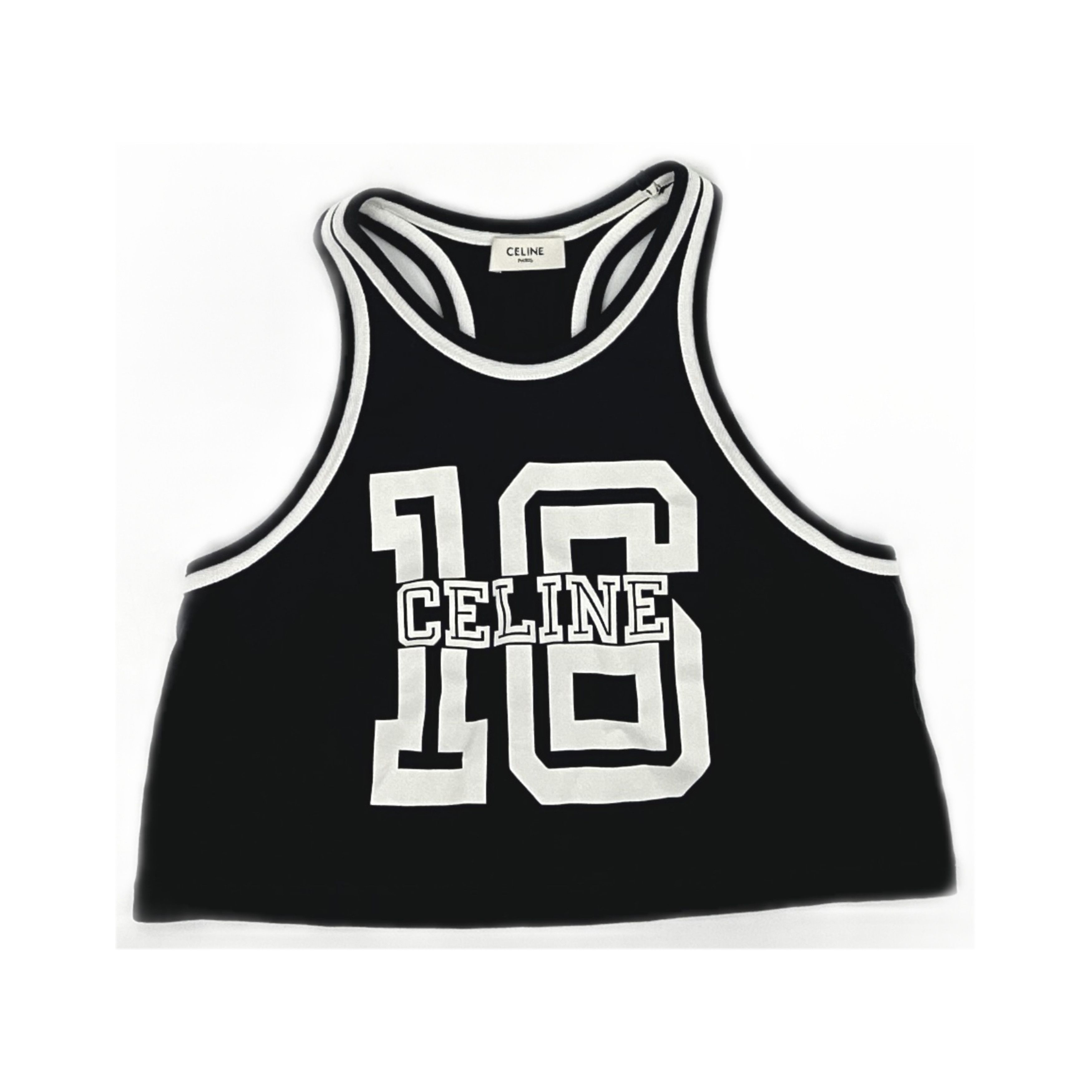 Celine Celine 16 Logo Tank Top S Size S / US 4 / IT 40 - 1 Thumbnail