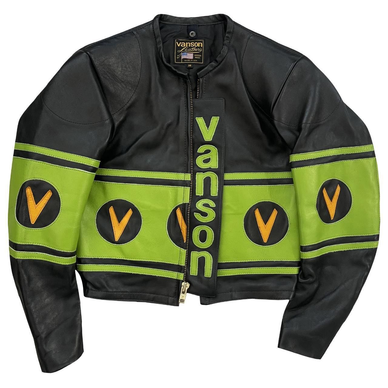 Vanson Leathers Vanson Leathers Leather Motorcycle Racing Jacket Size US S / EU 44-46 / 1 - 1 Thumbnail