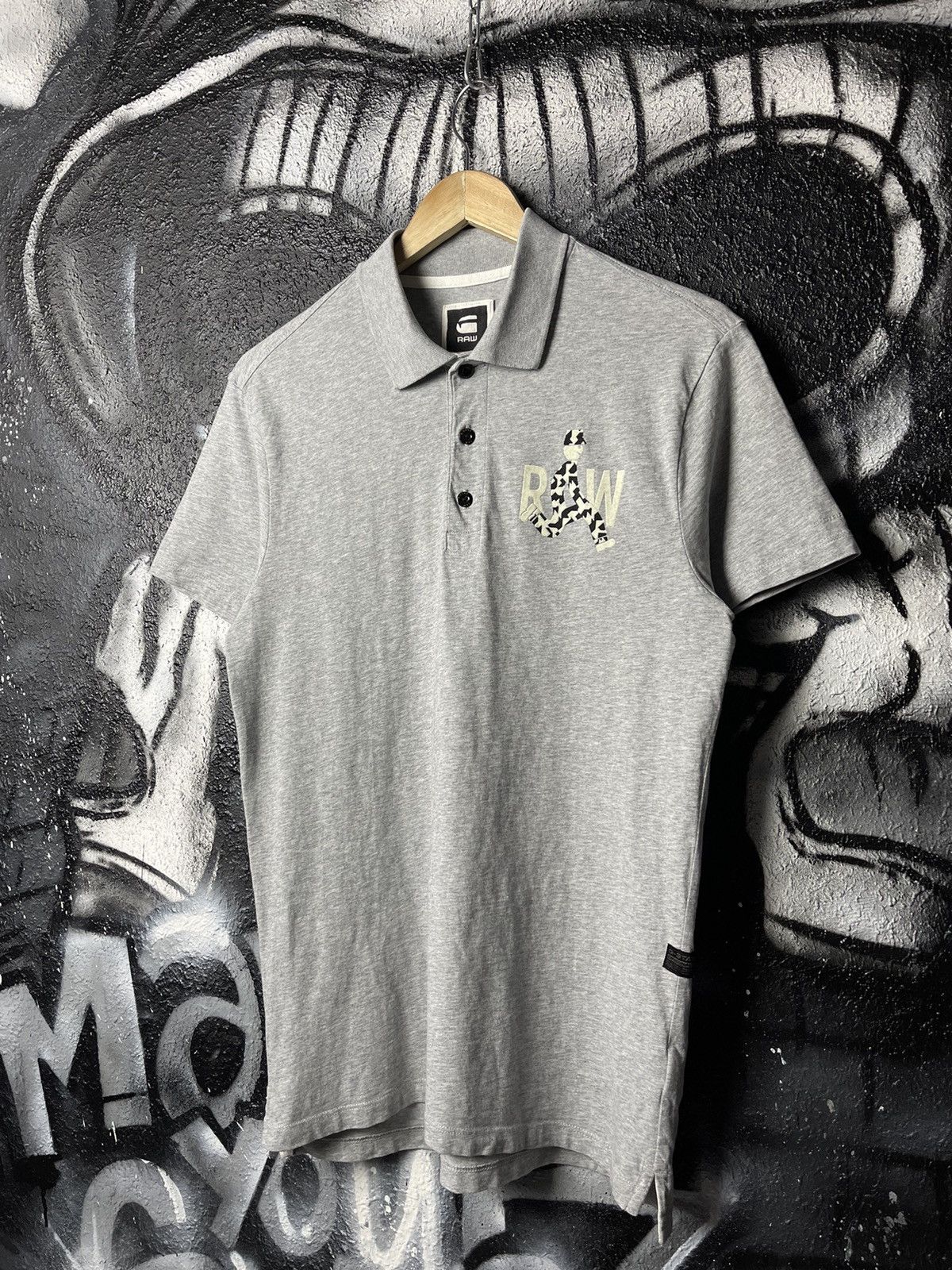 G-Star G-Star Raw Slim Fit Grey Marhs Polo T-Shirt Men’s Size M Size US M / EU 48-50 / 2 - 1 Thumbnail