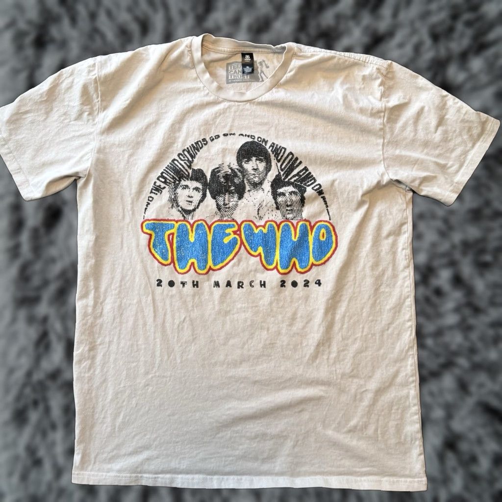 Vintage The Who Royal Albert Hall T Shirt Size XL Beige The Who Teenage Cancer Trust March 20th 2024 Band Limited Edition Mens Size US XL / EU 56 / 4 - 1 Thumbnail