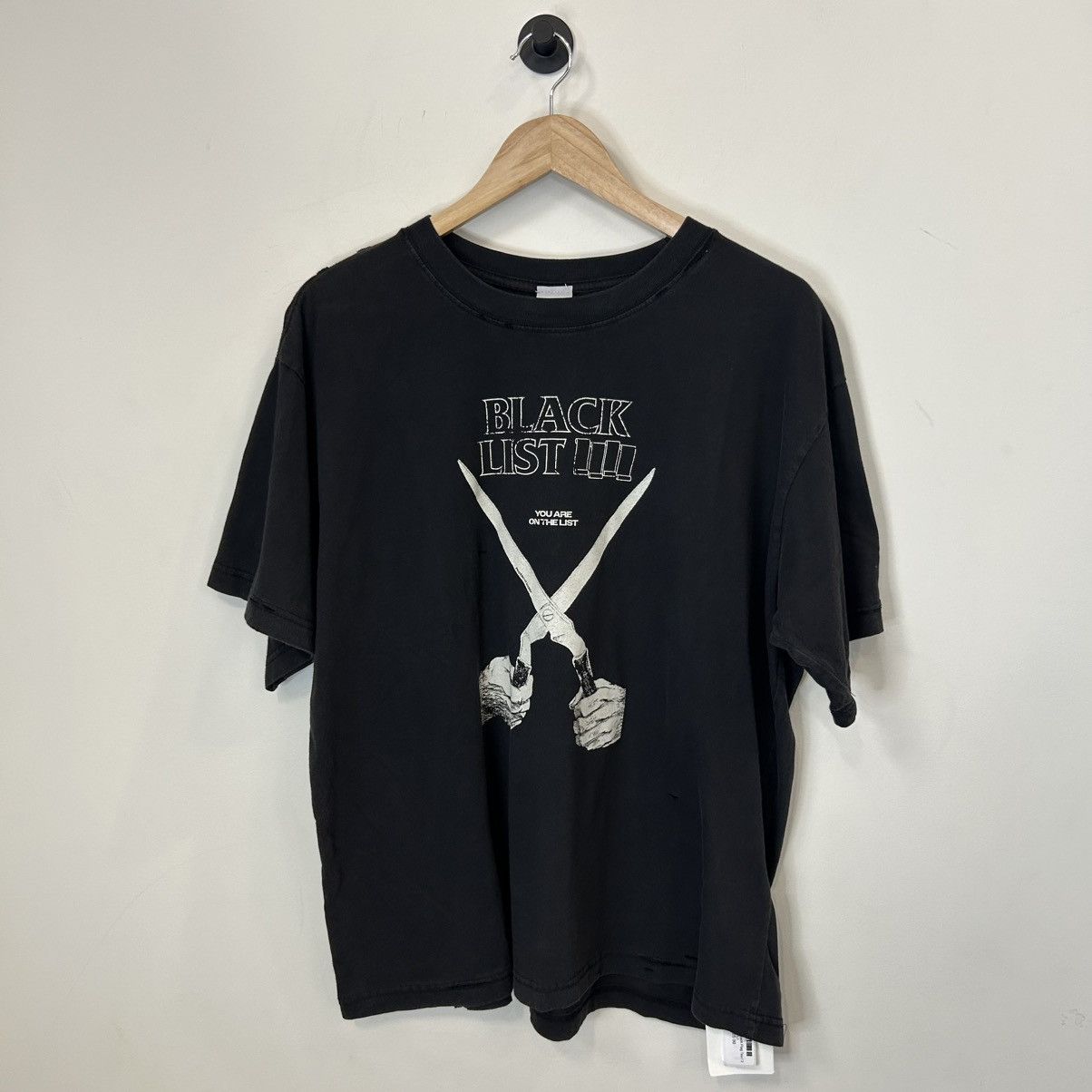 PROJECT G/R Protocol Index Blacklist Washed Black T-Shirt | Grailed