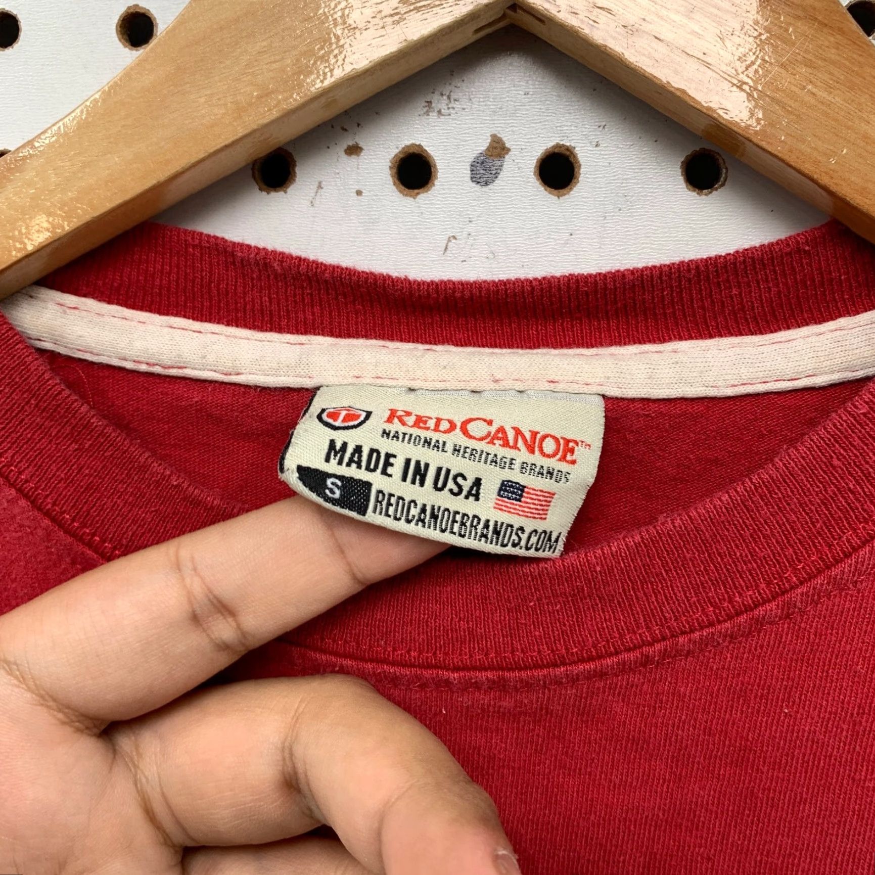 Vintage Red Canoe Shirt Mens Small Red Cessna Heritage Airplane Wichita Kansas Aviation Planes Size US S / EU 44-46 / 1 - 5 Thumbnail