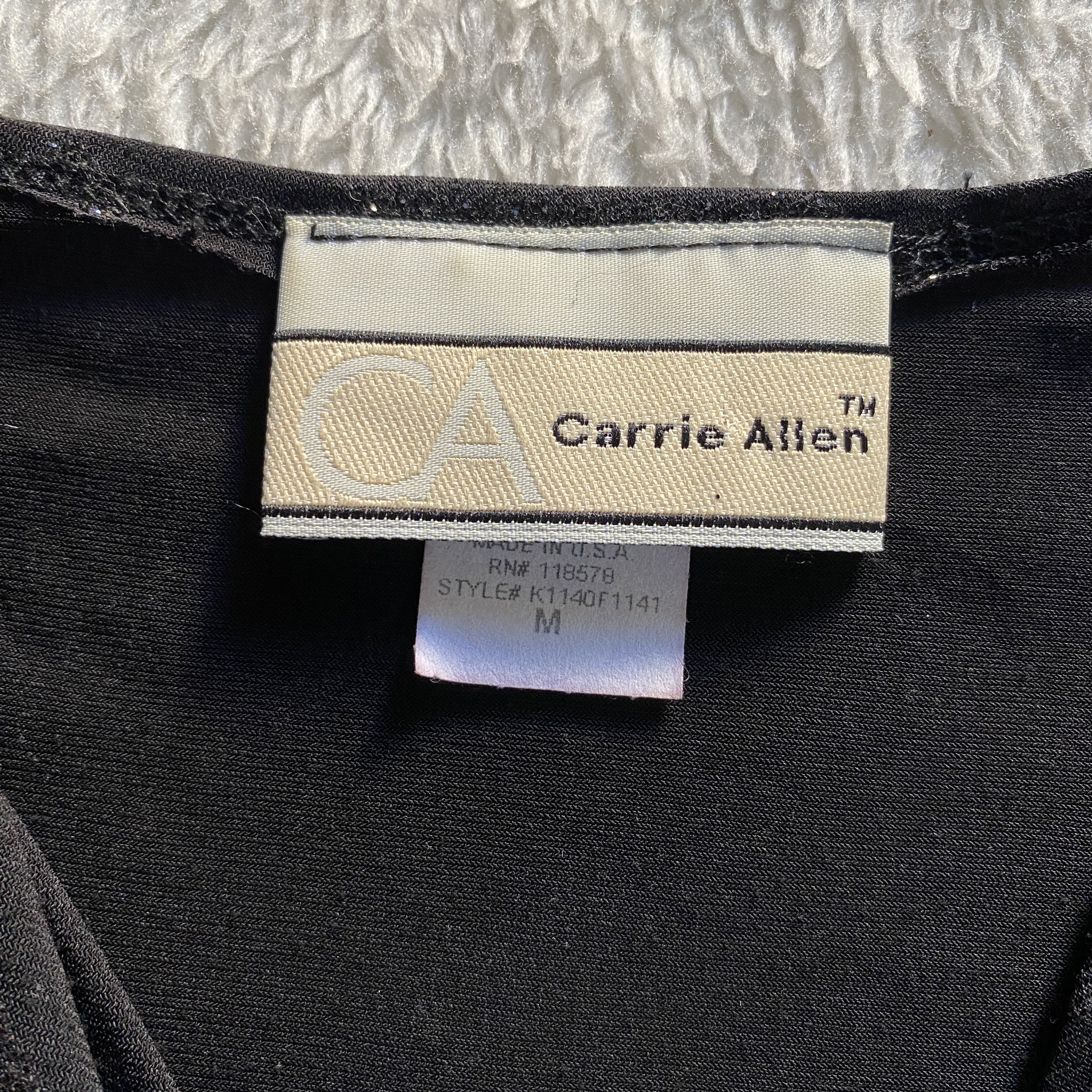 Other Vintage Carrie Allen Women’s Medium Black Glitter Top Size M / US 6-8 / IT 42-44 - 17 Thumbnail