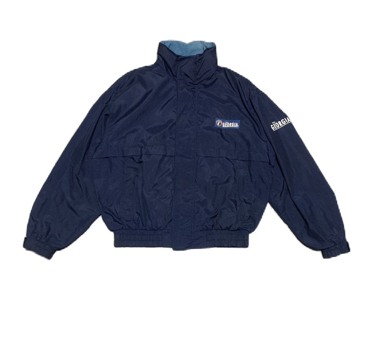 image of Archival Clothing Vintage 90's Enjoy Georgia Jacket in Navy Blue, Men's (Size Large)