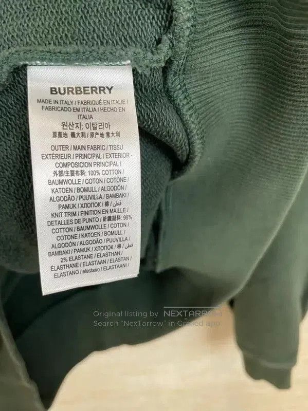 Burberry Burberry Green Cotton Women's Sweatshirt. Size L / US 10 / IT 46 - 5 Thumbnail