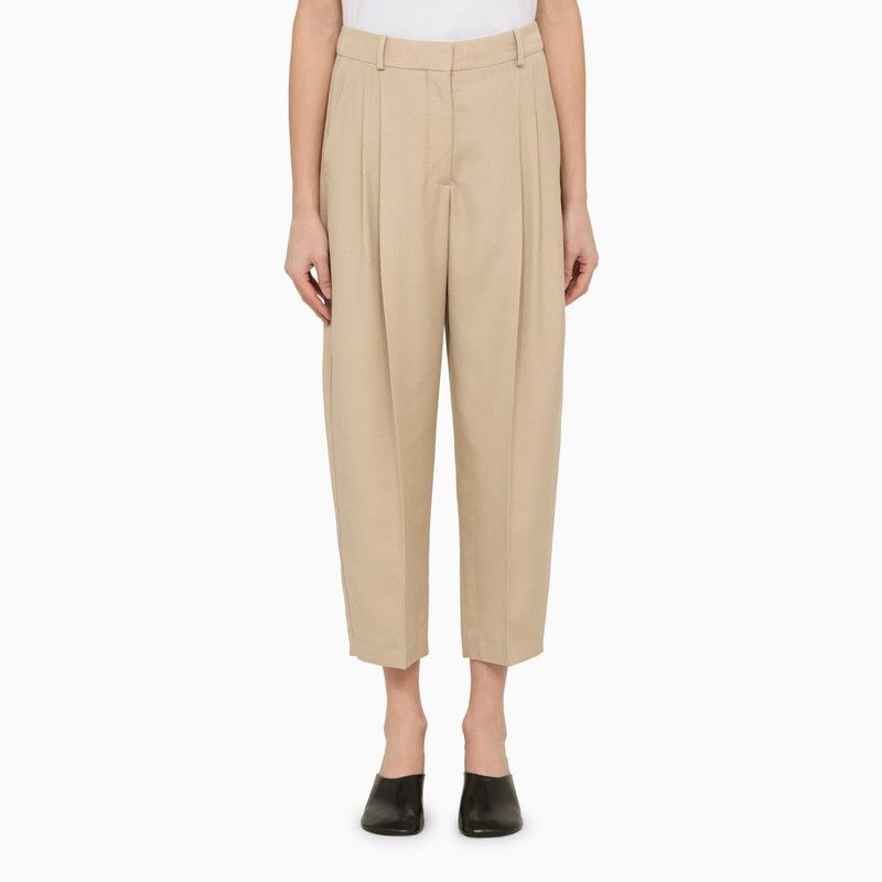 image of Stella Mccartney Beige Viscose Trousers, Women's (Size 26)