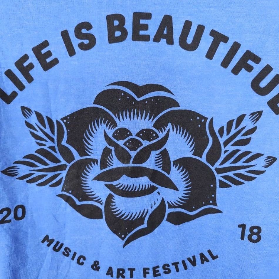 Alife VINTAGE Life Is Beautiful Shirt Mens M Blue 2018 Music & Art Festival Size US M / EU 48-50 / 2 - 5 Thumbnail