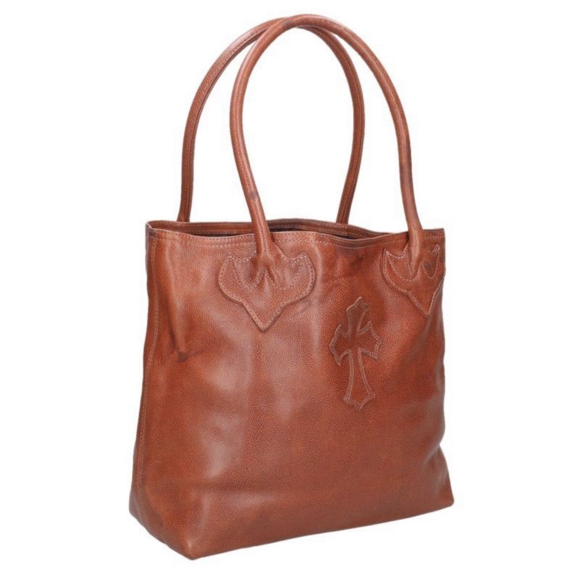 Chrome Hearts Chrome Hearts Leather Tote Bag with Cross Patch Size ONE SIZE - 1 Thumbnail