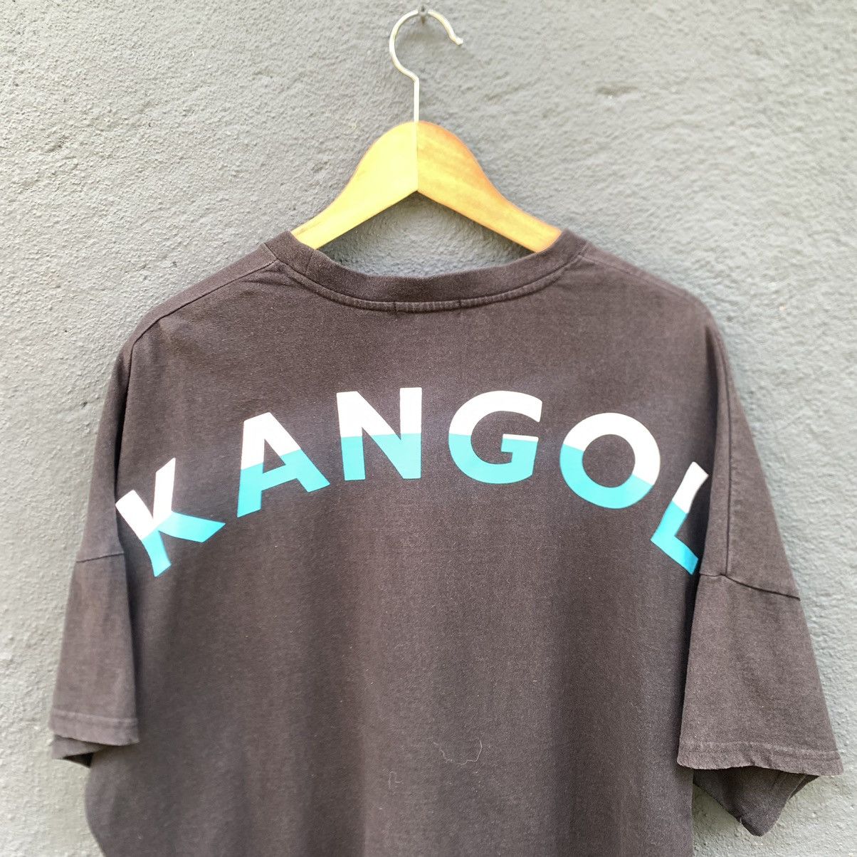 Vintage Thrashed Faded Kangol Tee Size US M / EU 48-50 / 2 - 2 Thumbnail