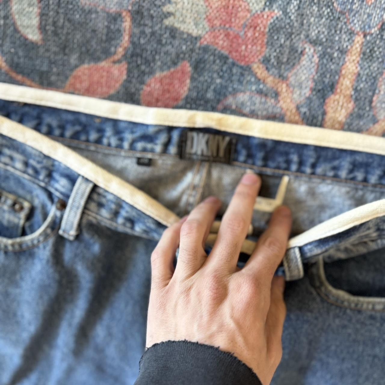 DKNY × Vintage Vintage 90’s DKNY Baggy Selvedge Waist Jeans Size US 36 / EU 52 - 3 Thumbnail
