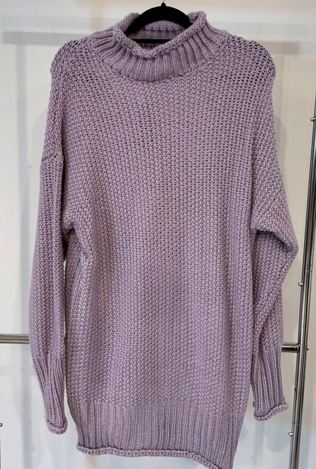 Lulus Lulus Cozy Lavender Turtleneck Sweater - Size L Size L / US 10 / IT 46 - 2 Thumbnail