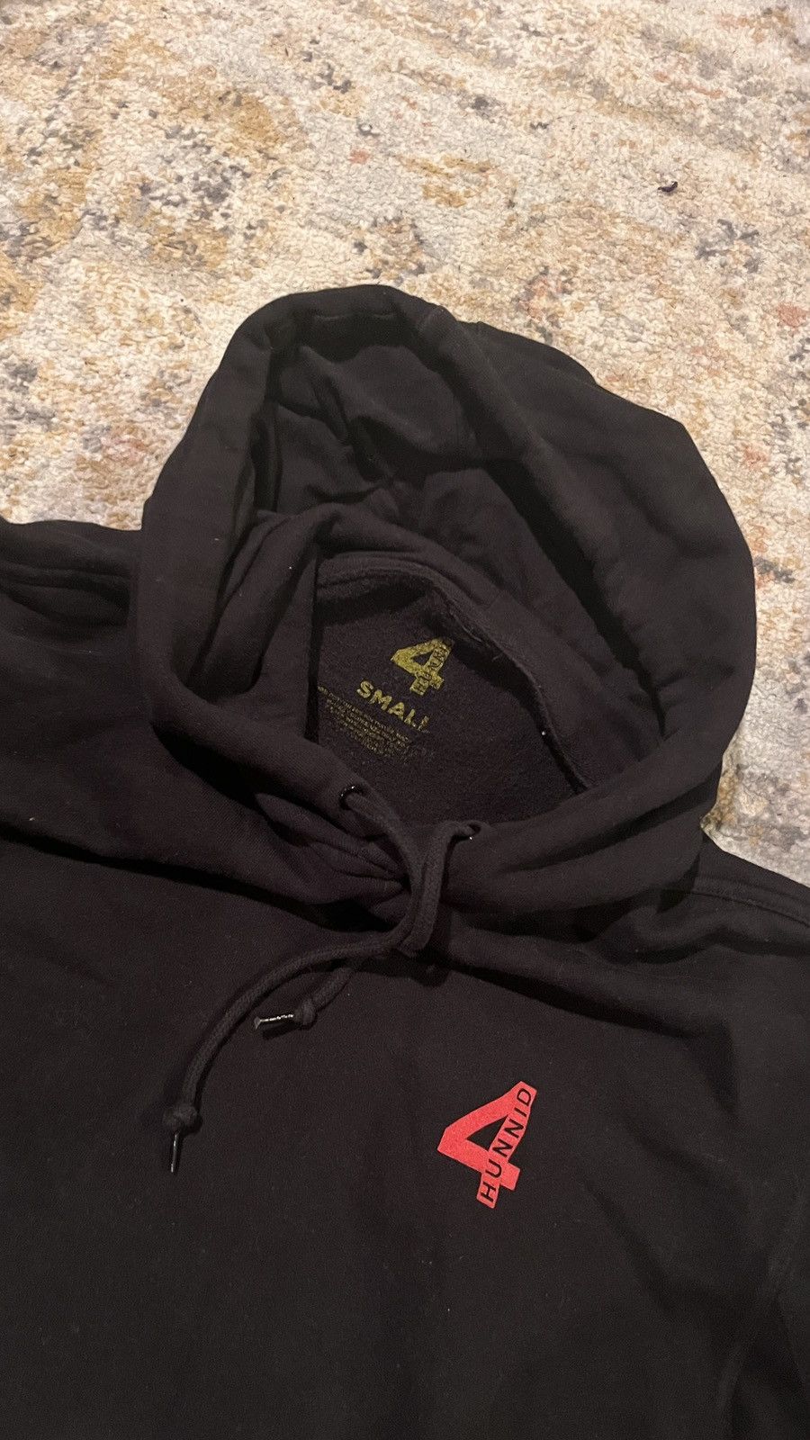 4HUNNID 4Hunnid Black Hoodie Red Logo Pullover Size US S / EU 44-46 / 1 - 3 Thumbnail