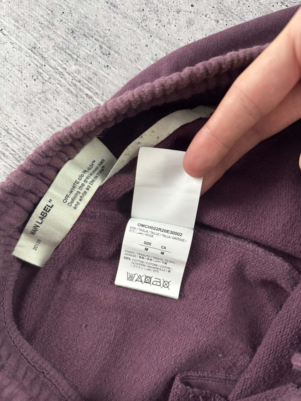 Off-White Off White M Tape Diag Joggers Bottoms Burgundy Virgil Abloh Size US 34 / EU 50 - 13 Thumbnail