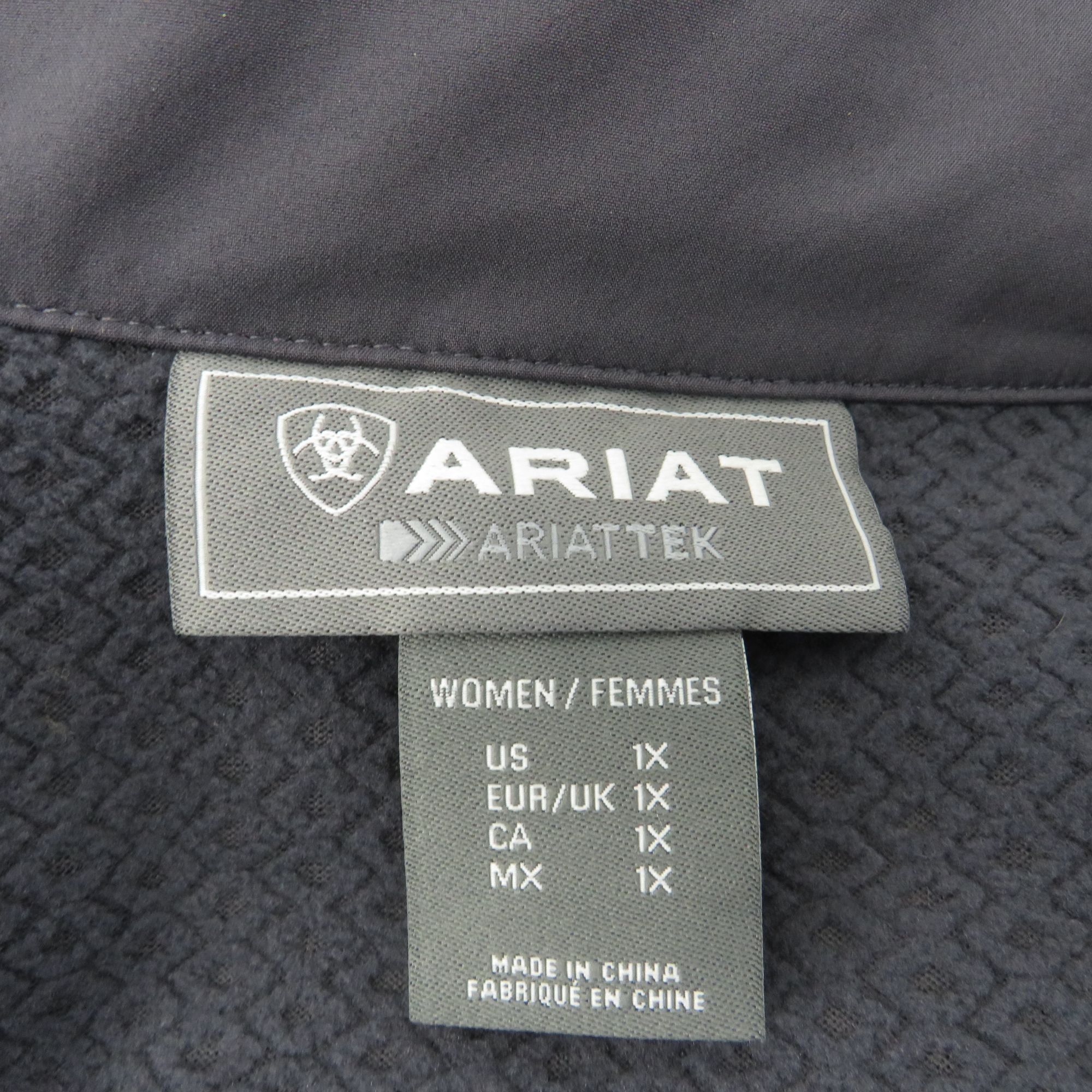 Ariat Ariat Womens New Team Softshell Jacket Periscope Gray 1X NWT Size XL / US 12-14 / IT 48-50 - 4 Thumbnail