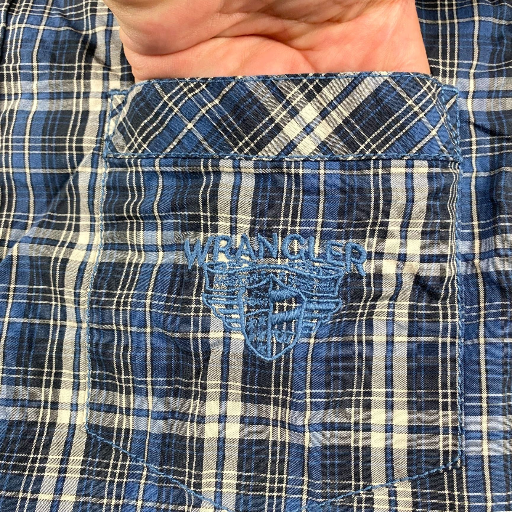 Wrangler VINTAGE Wrangler 1947 NC Button Up Shirt Mens Large Plaid Long Sleeve Western Cowboy User Size US L / EU 52-54 / 3 - 5 Thumbnail