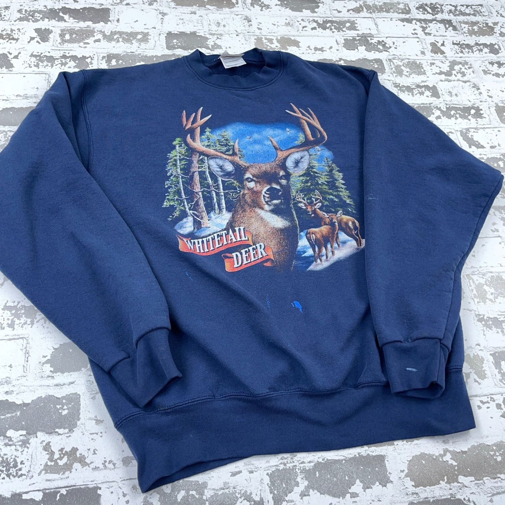 Vintage Vintage Member's Mark Blue Graphic Print Crewneck Sweatshirt Men XL All Seasons Y2K Deer Hunting Size US XL / EU 56 / 4 - 3 Thumbnail