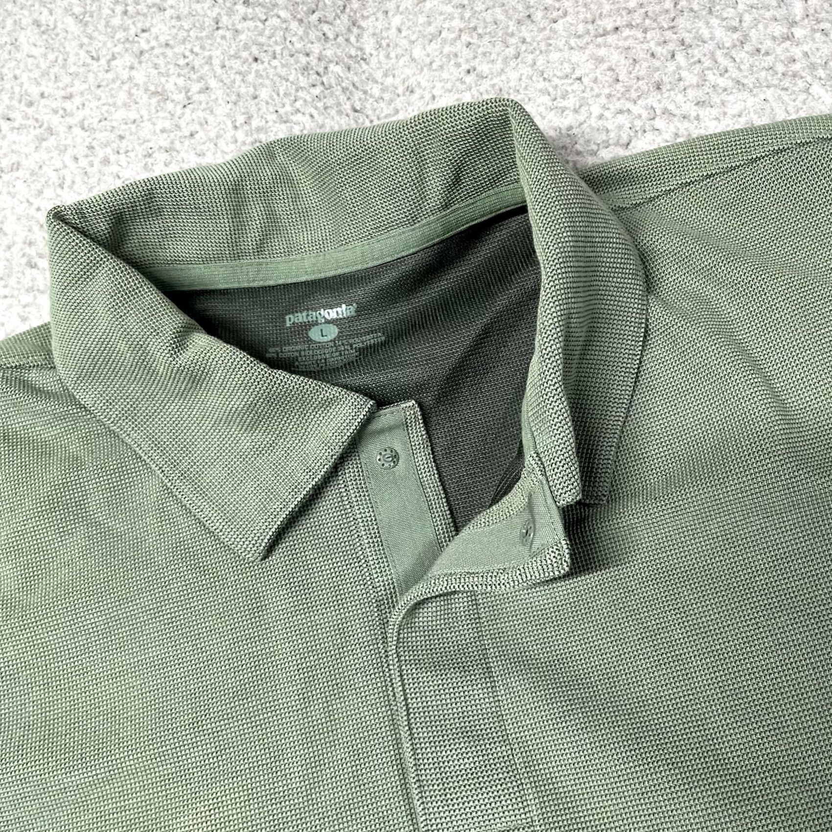 Patagonia Patagonia Polo Shirt Men L Green Snap Button Organic Cotton Short Sleeve Polo Shirt Size US L / EU 52-54 / 3 - 4 Thumbnail