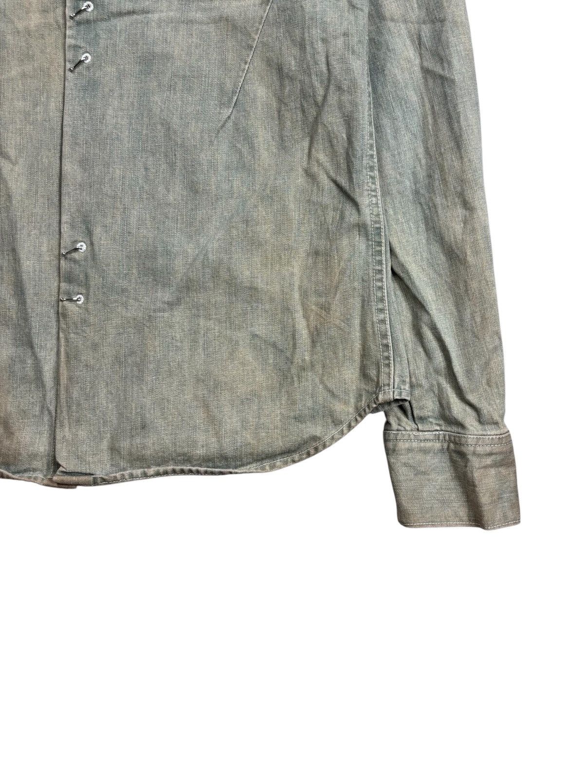 2000s Hym - Mud Wash Hook And Eye Shirt