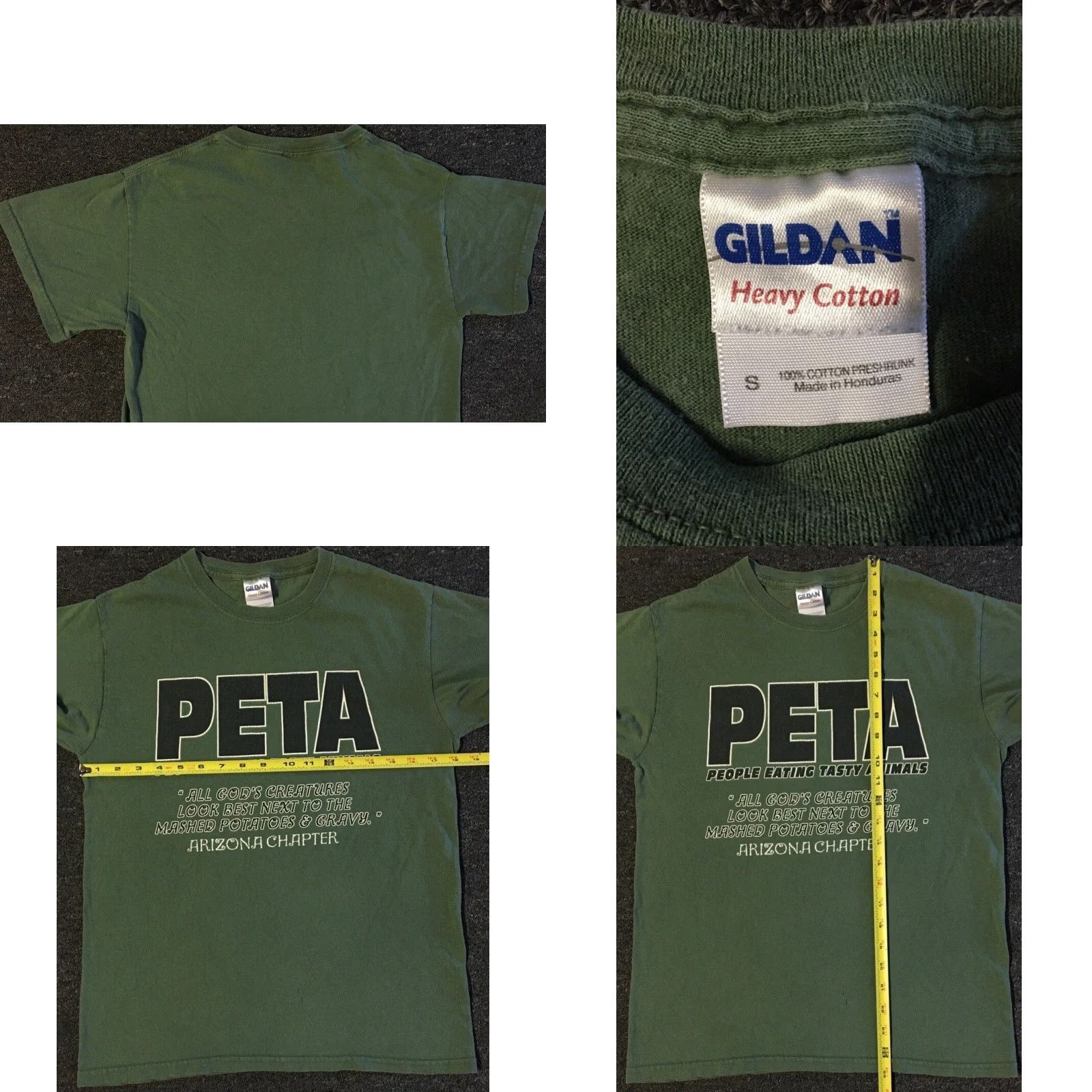 Vintage Vtg PETA People Eating Tasty Animals Faded Shirt S Funny Saying Joke Grunge Y2K Shirt Mens S Green Sarcasm T-Shirt Distressed Vintage Size US S / EU 44-46 / 1 - 8 Thumbnail