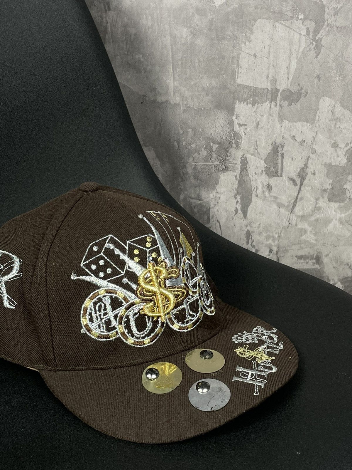 Hypebeast × Vintage Vintage Rare Embroidered Huster Rap Snap Back Y2K Hat Size ONE SIZE - 2 Thumbnail