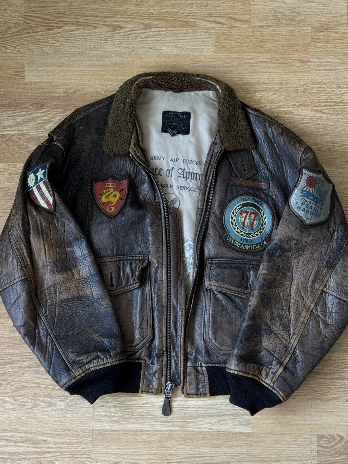 Avirex Vintage 80s Avirex leather bomber Size US L / EU 52-54 / 3 - 2 Thumbnail