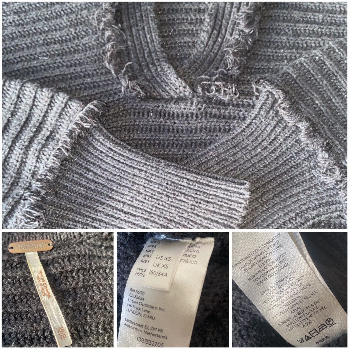 Free People Free People, Ribbed, Chunky Knit, Marlie Slouchy Sweater Size XS / US 0-2 / IT 36-38 - 9 Thumbnail