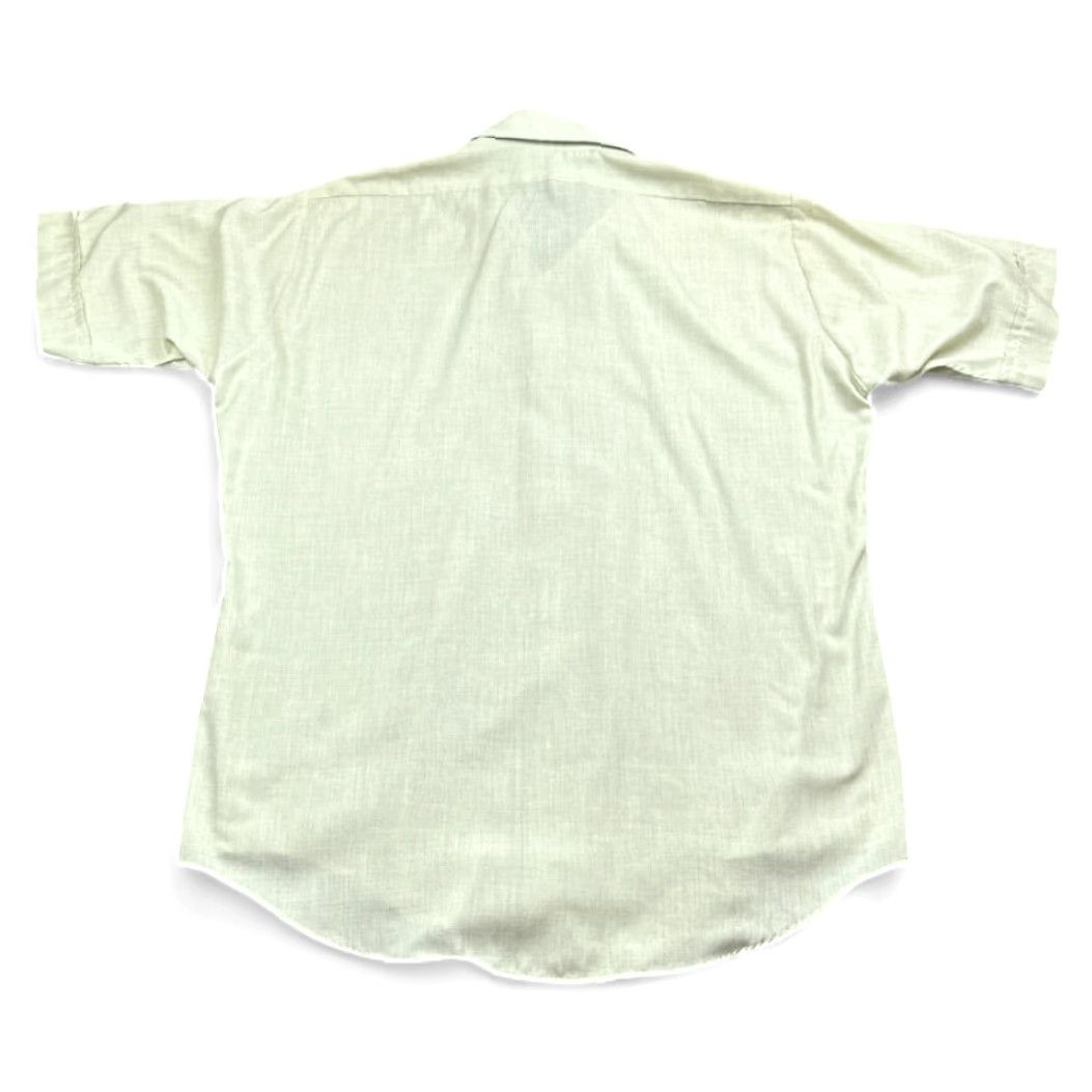 Van Heusen VINTAGE Van Heusen Dress Shirt Hampshire House Bradley Green 70s Adult LARGE Short Sleeve Button-Up Mens Size 42R - 3 Thumbnail
