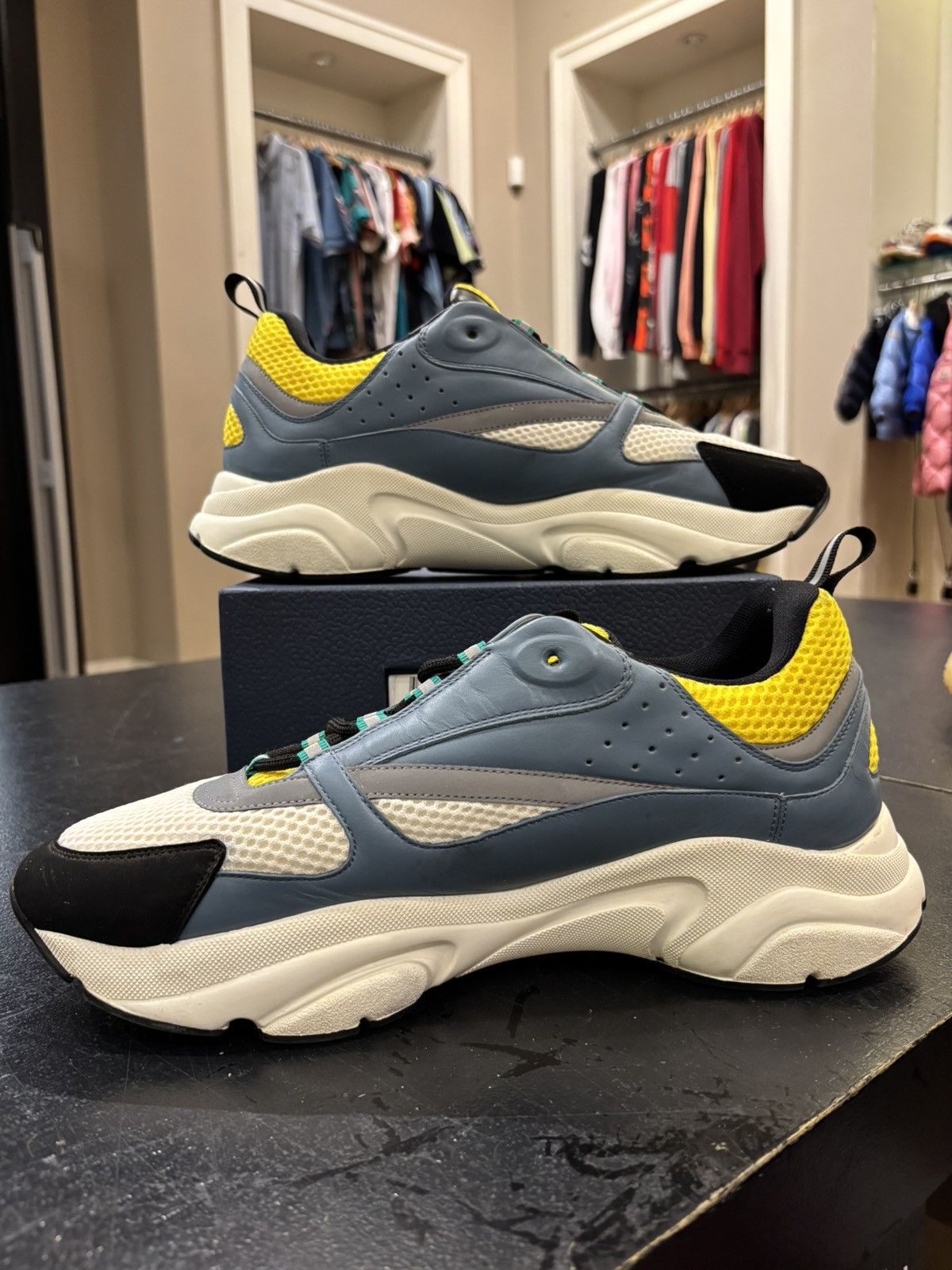 Dior Dior b22 blue yellow sneakers Size US 13 / EU 46 - 5 Thumbnail