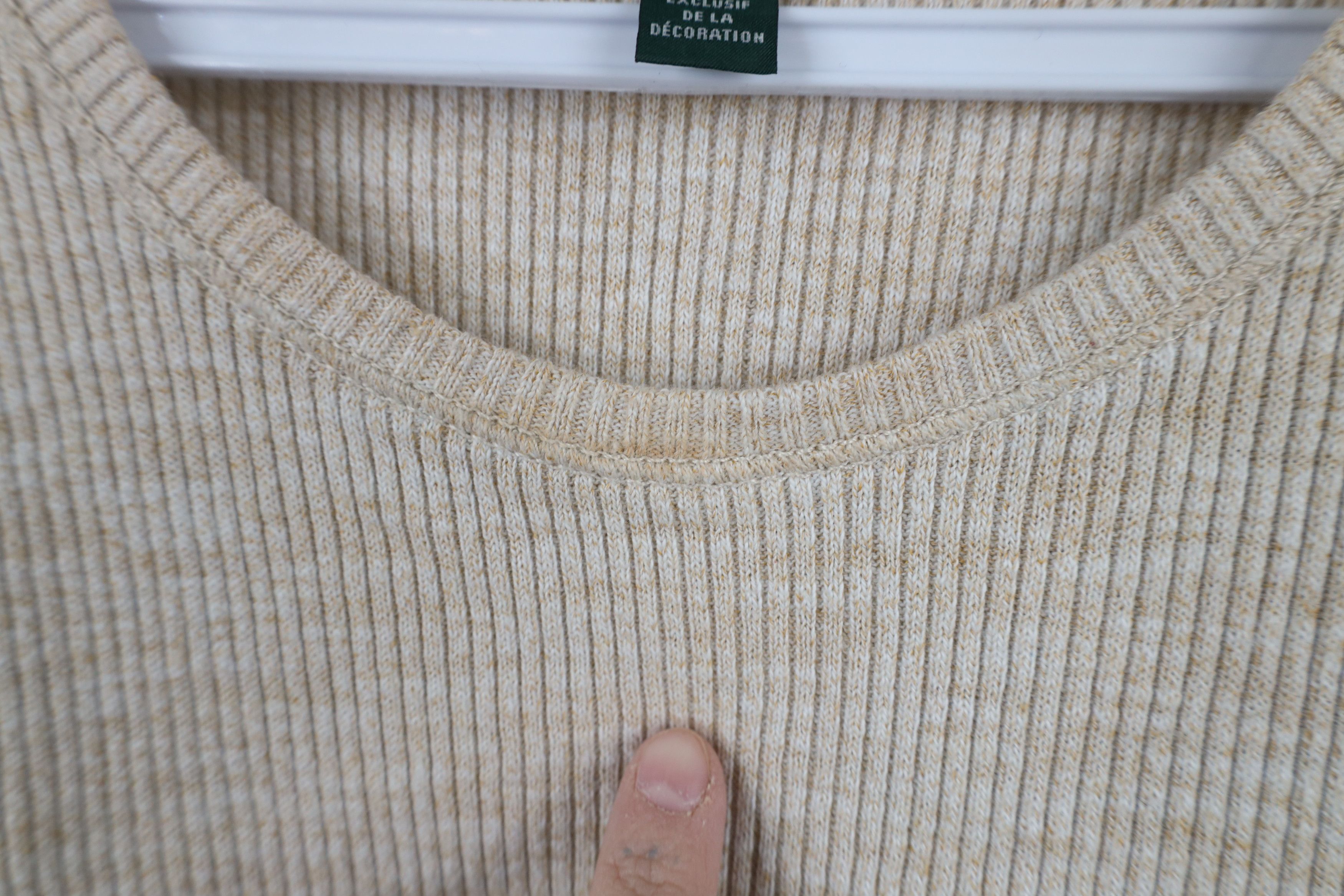 Ralph Lauren × Vintage Vintage 90s Y2K Ralph Lauren Thermal Ribbed Knit T-Shirt Size L / US 10 / IT 46 - 7 Thumbnail