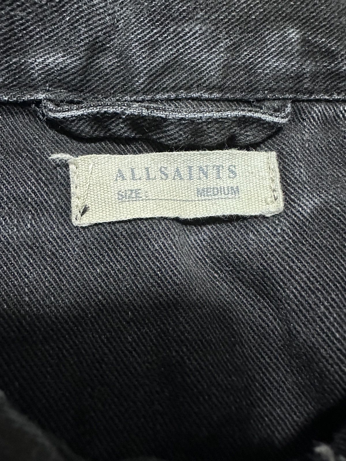 Allsaints × Vintage AllSaints Denim Jacket Black Vintage Size M Size US M / EU 48-50 / 2 - 6 Thumbnail
