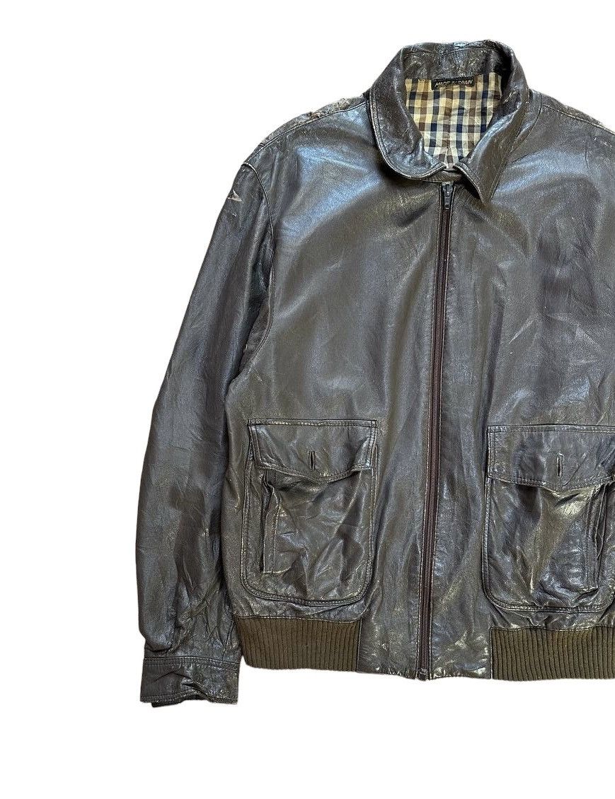 Aquascutum Aquascutum Tartan Lined Leather Jacket Size US M / EU 48-50 / 2 - 2 Thumbnail