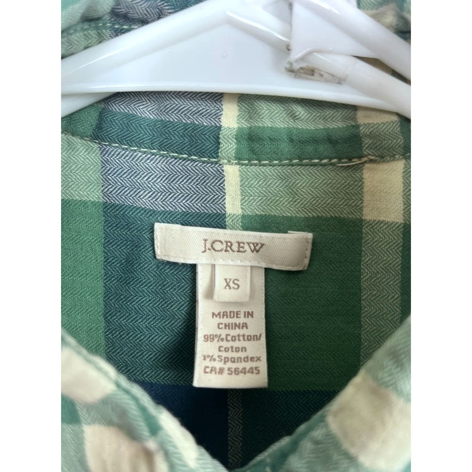 J.Crew J.CREW Button-Up Shirt Women XS Green Plaid 3/4 Pleated Long Sleeve Collared Button-Up Shirt Size XS / US 0-2 / IT 36-38 - 2 Thumbnail